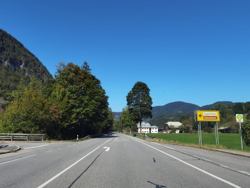 Almbachkamm Anfahrt mit dem Auto über die B305